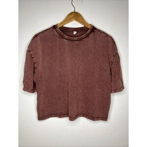 BP Cropped T-Shirt Women's Large Maroon